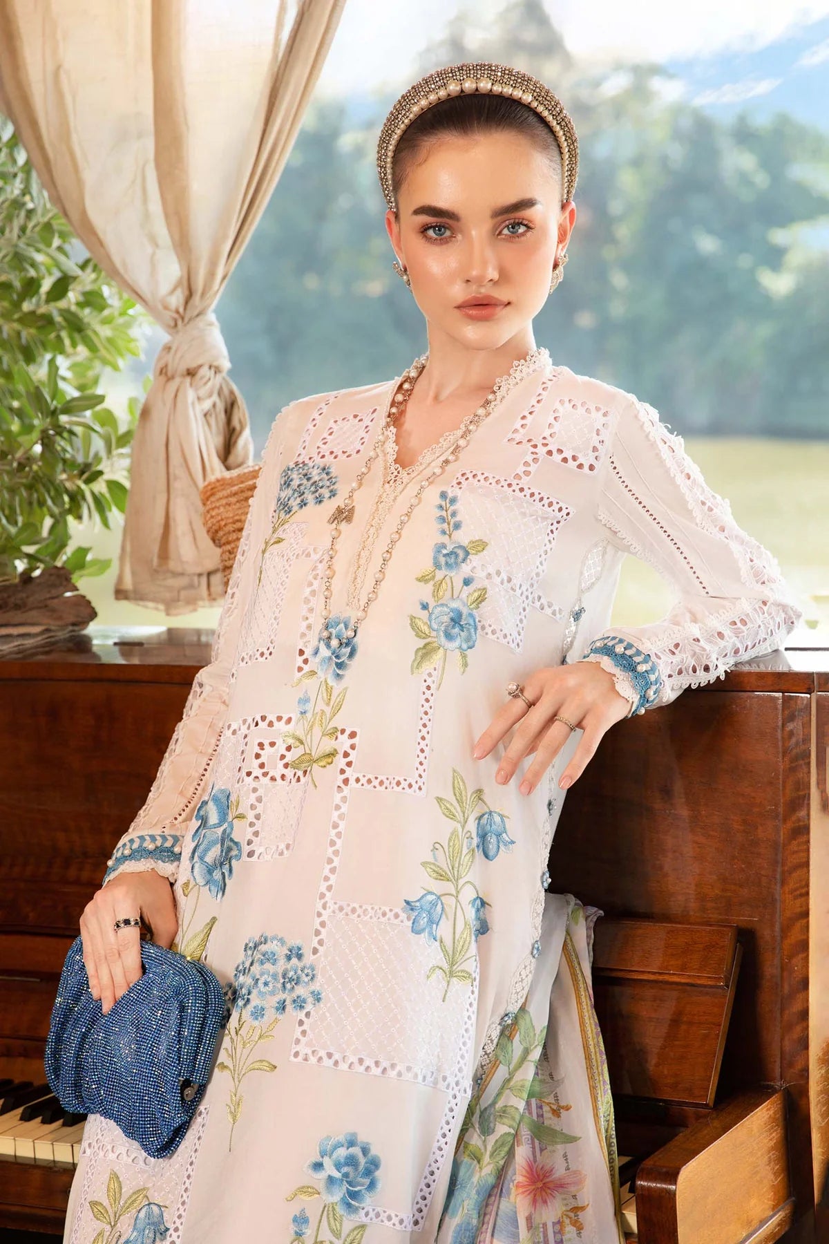 3 Piece Unstitched Printed Lawn Suit |Z.Z -2501-A