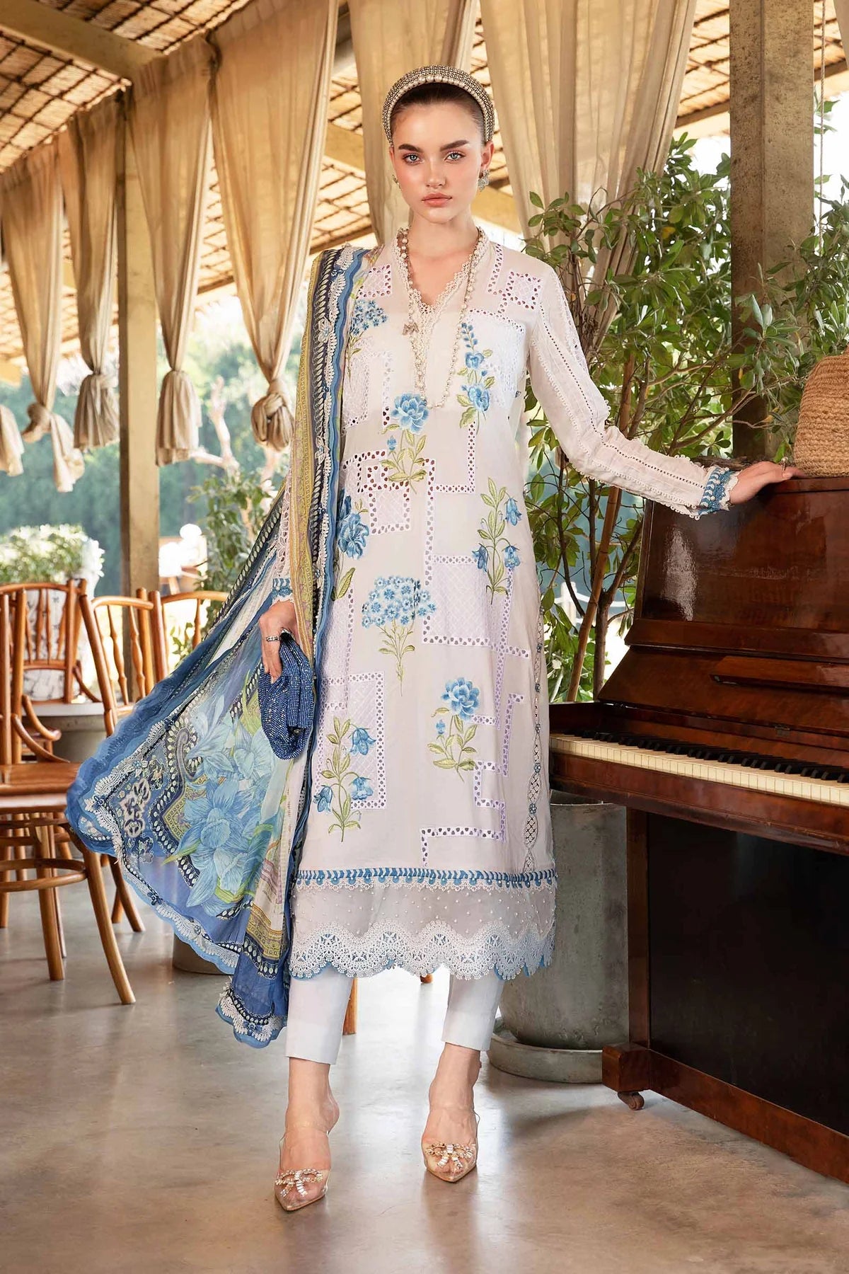 3 Piece Unstitched Printed Lawn Suit |Z.Z -2501-A
