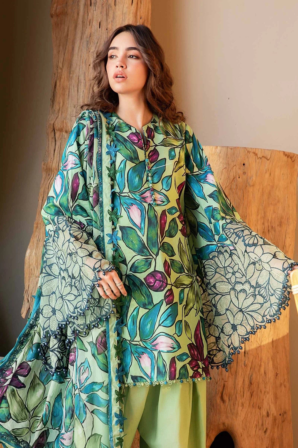 3 Piece Unstitched Printed Lawn Suit | Z.Z-2505-B