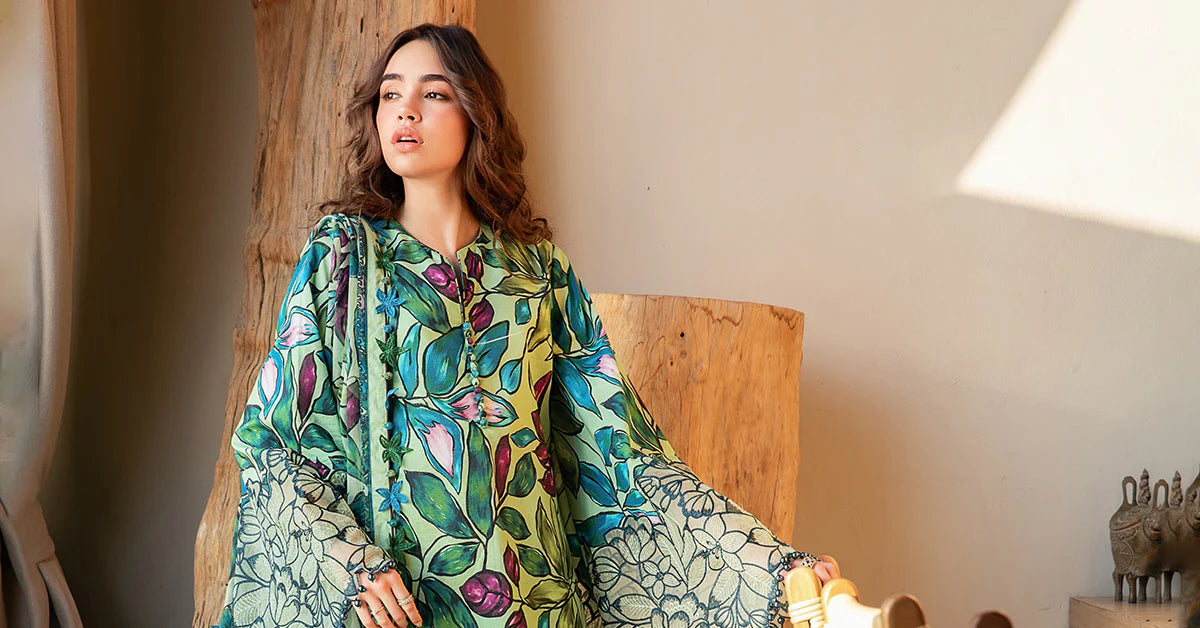 3 Piece Unstitched Printed Lawn Suit | Z.Z-2505-B