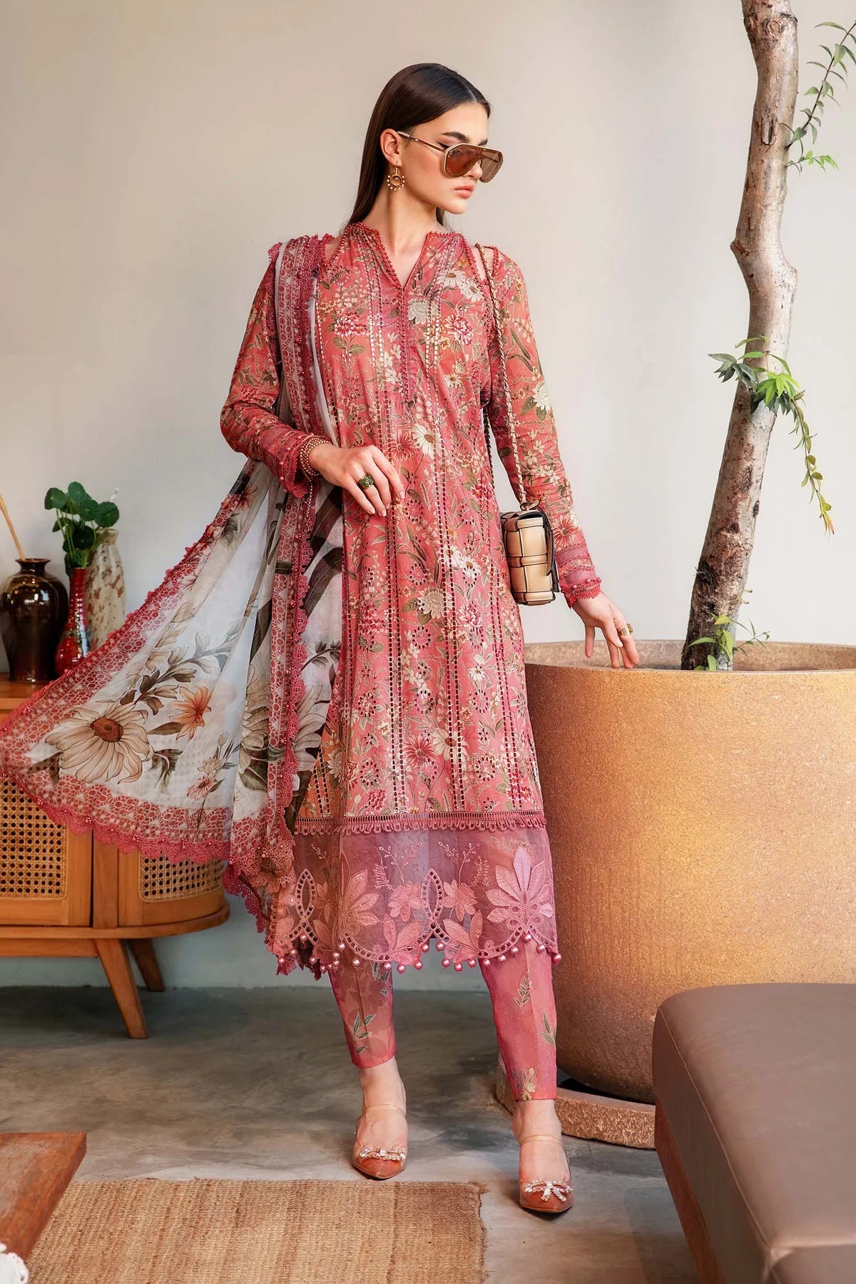 3 Piece Unstitched Printed Lawn Suit | Z.Z-2508-A