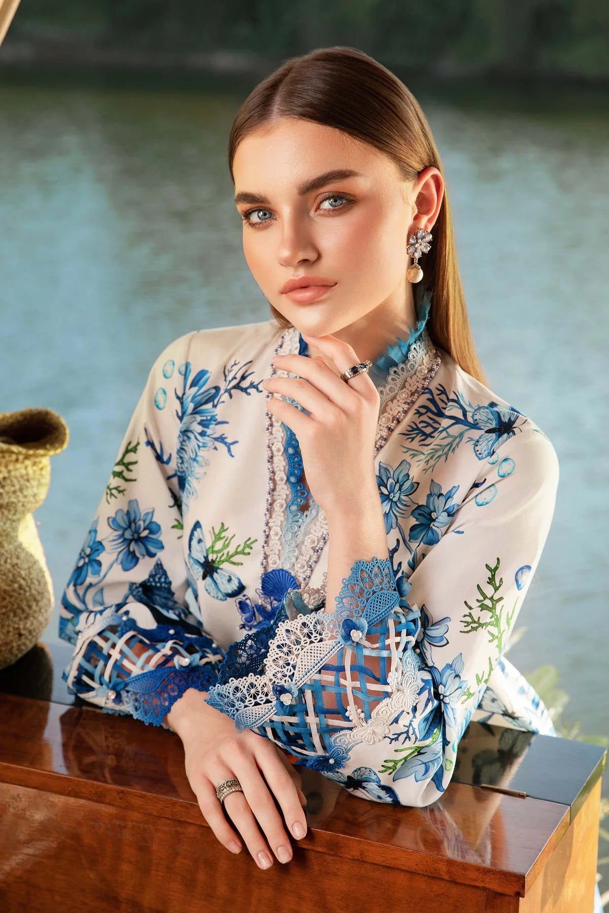 3 Piece Unstitched Printed Lawn Suit | Z.Z-2510-B