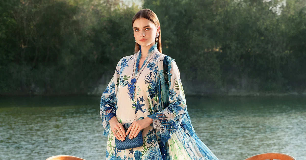 3 Piece Unstitched Printed Lawn Suit | Z.Z-2510-B