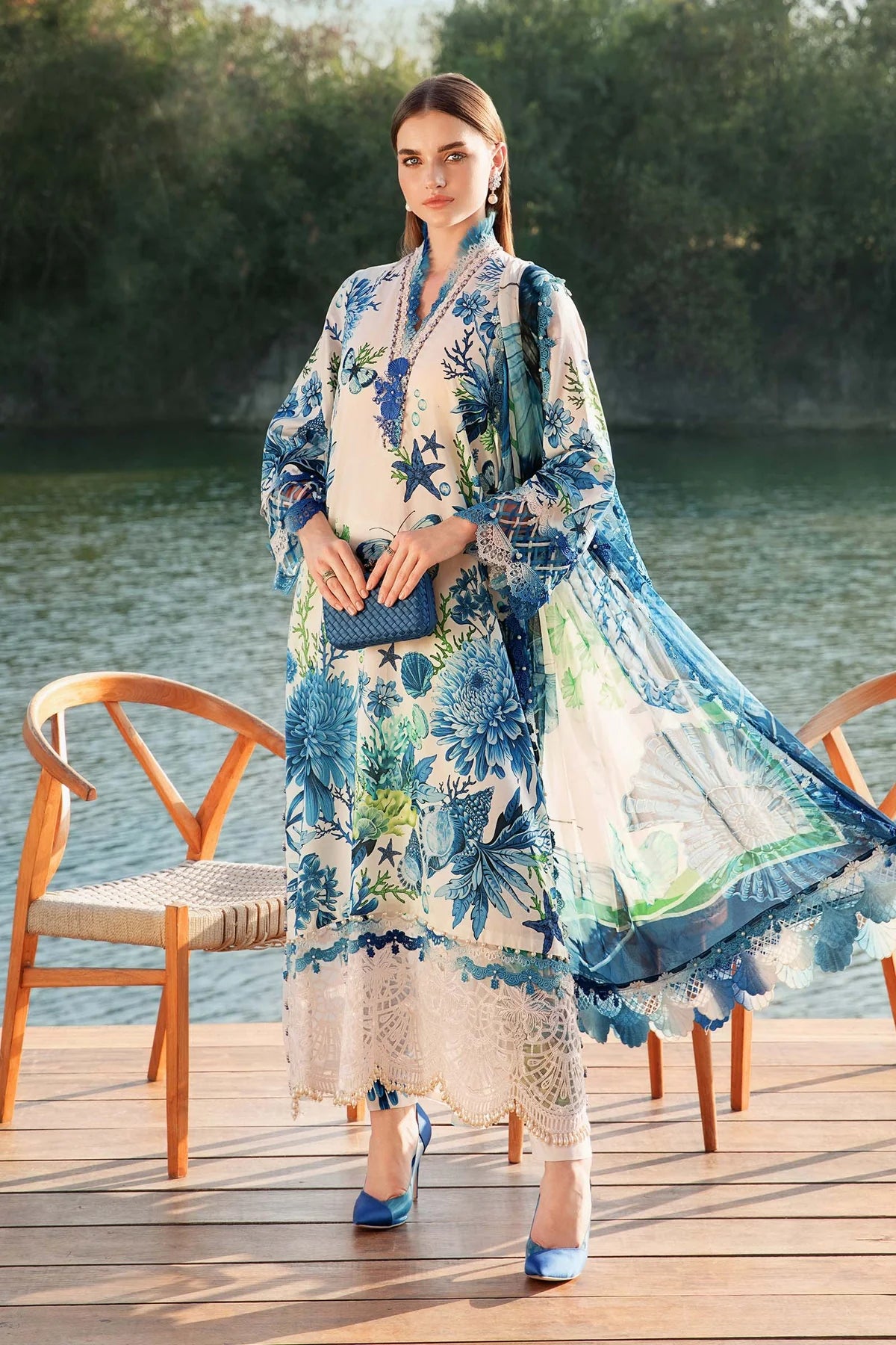3 Piece Unstitched Printed Lawn Suit | Z.Z-2510-B
