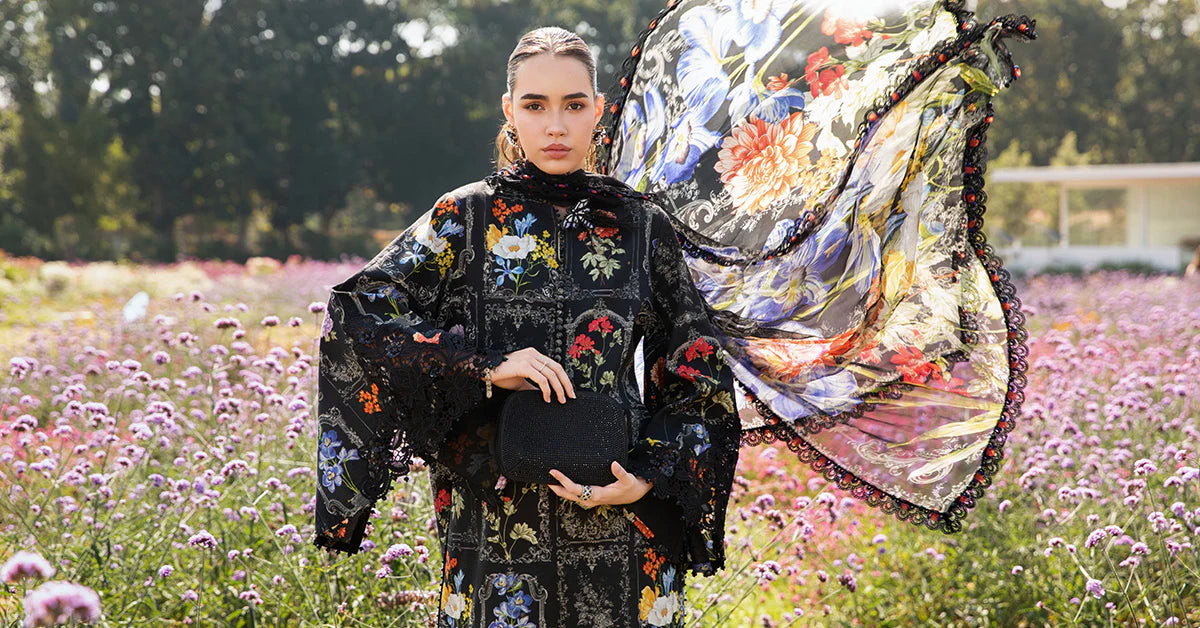 3 Piece Unstitched Printed Lawn Suit | Z.Z -2511-B