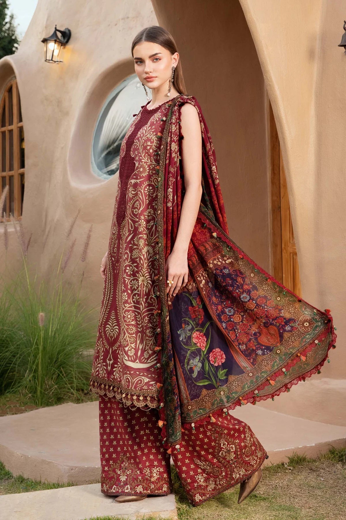 3 Piece Unstitched Printed Lawn Suit | Z.Z-2512-A