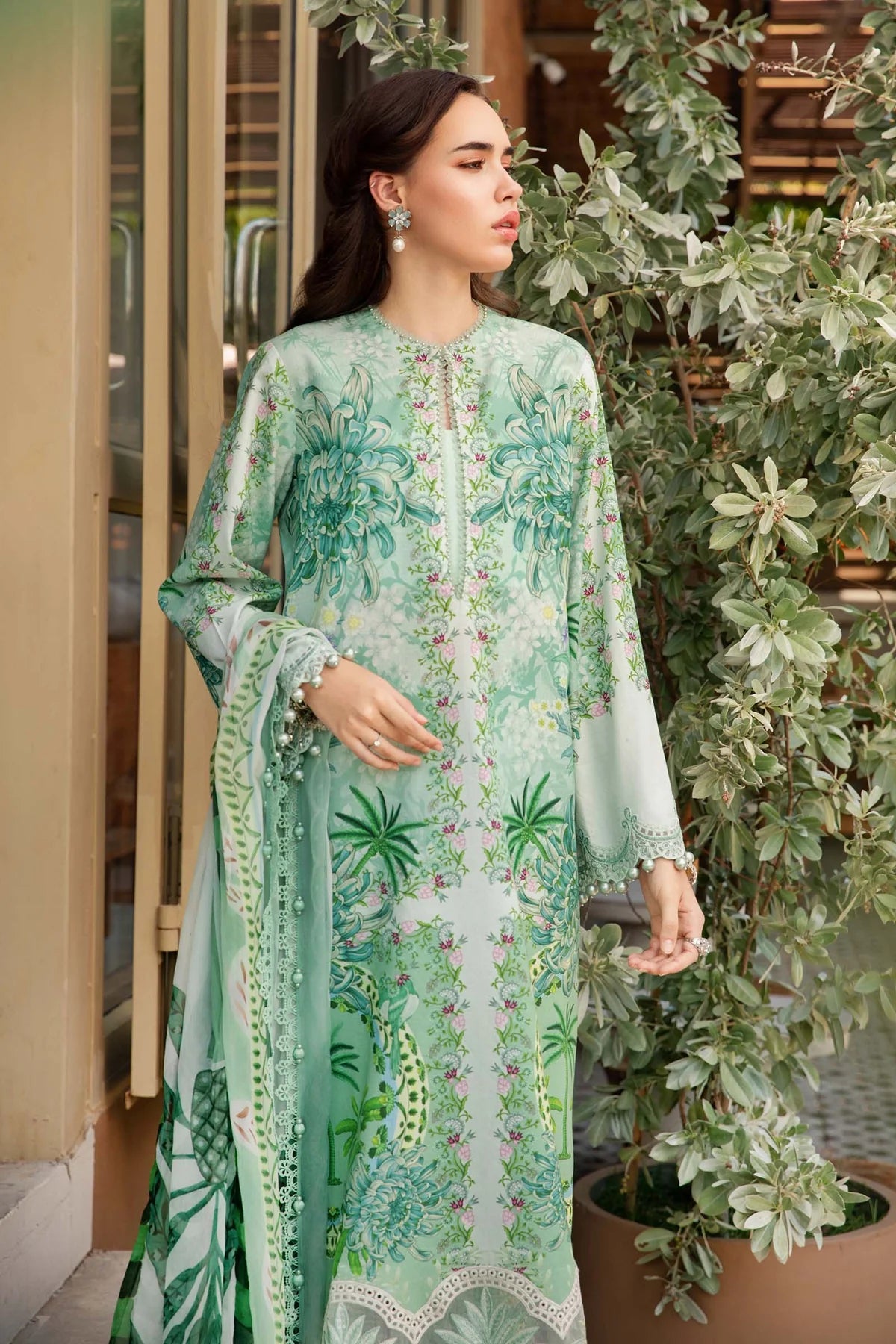 3 Piece Unstitched Printed Lawn Suit | Z.Z-2514-A