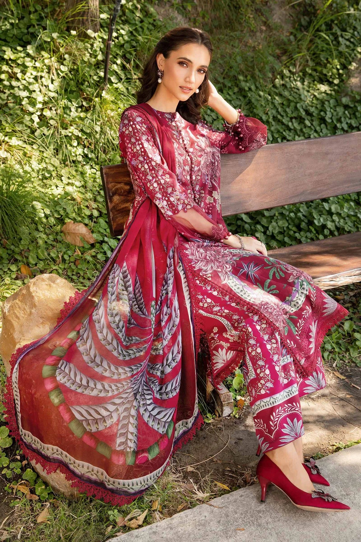 3 Piece Unstitched Printed Lawn Suit | Z.Z -2514-B