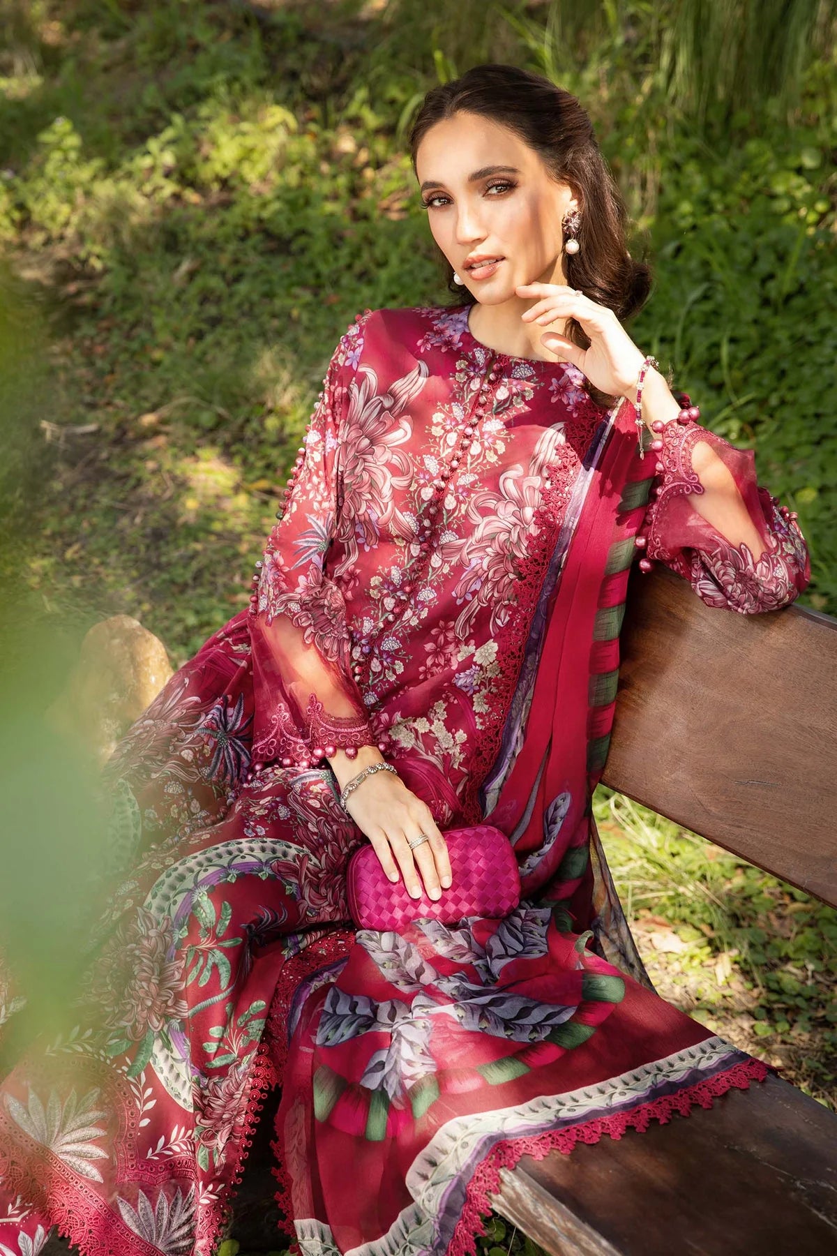 3 Piece Unstitched Printed Lawn Suit | Z.Z -2514-B