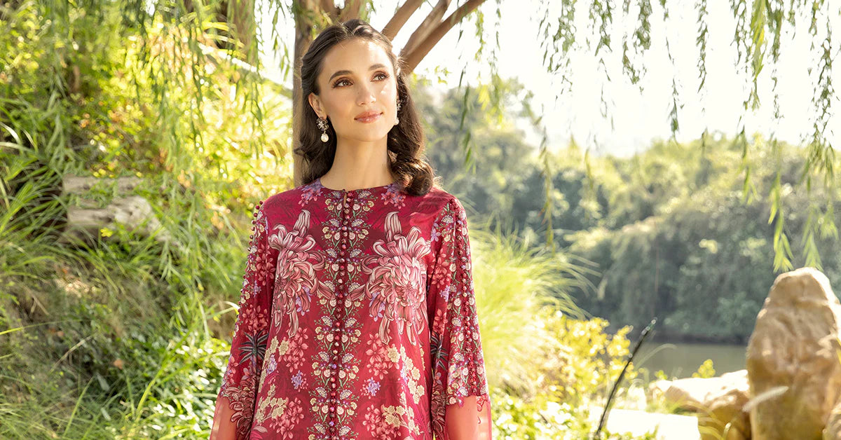 3 Piece Unstitched Printed Lawn Suit | Z.Z -2514-B