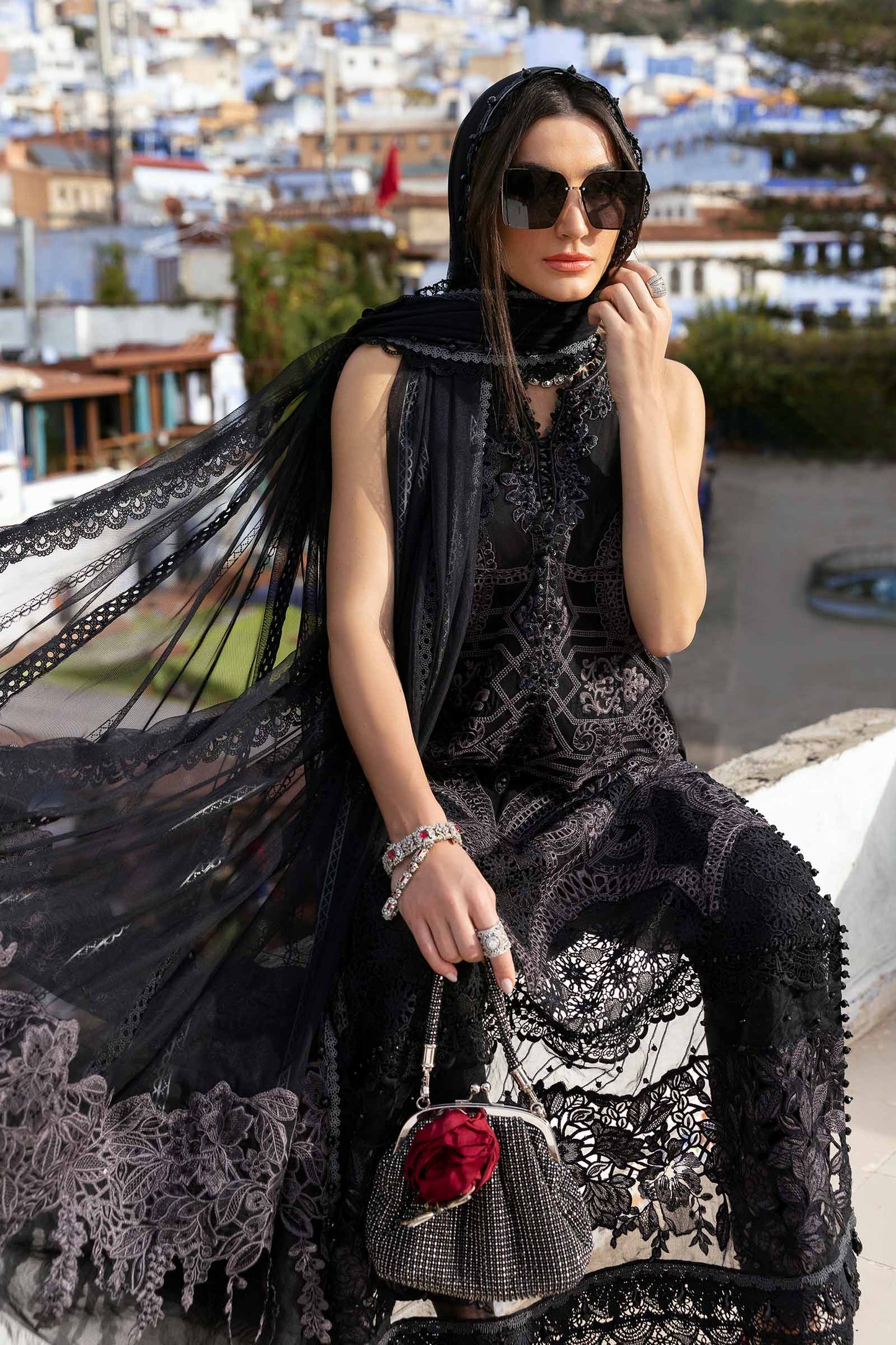 3 Piece Unstitched Embroidered Lawn Suit | D-2512-By Zeenat Zara