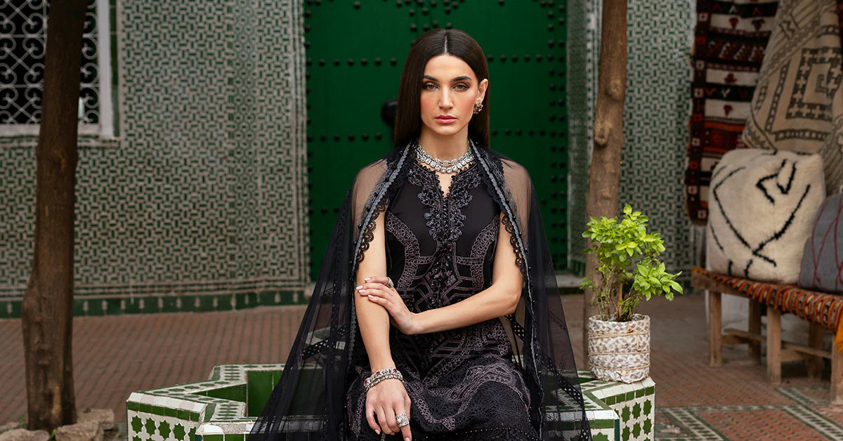 3 Piece Unstitched Embroidered Lawn Suit | D-2512-By Zeenat Zara