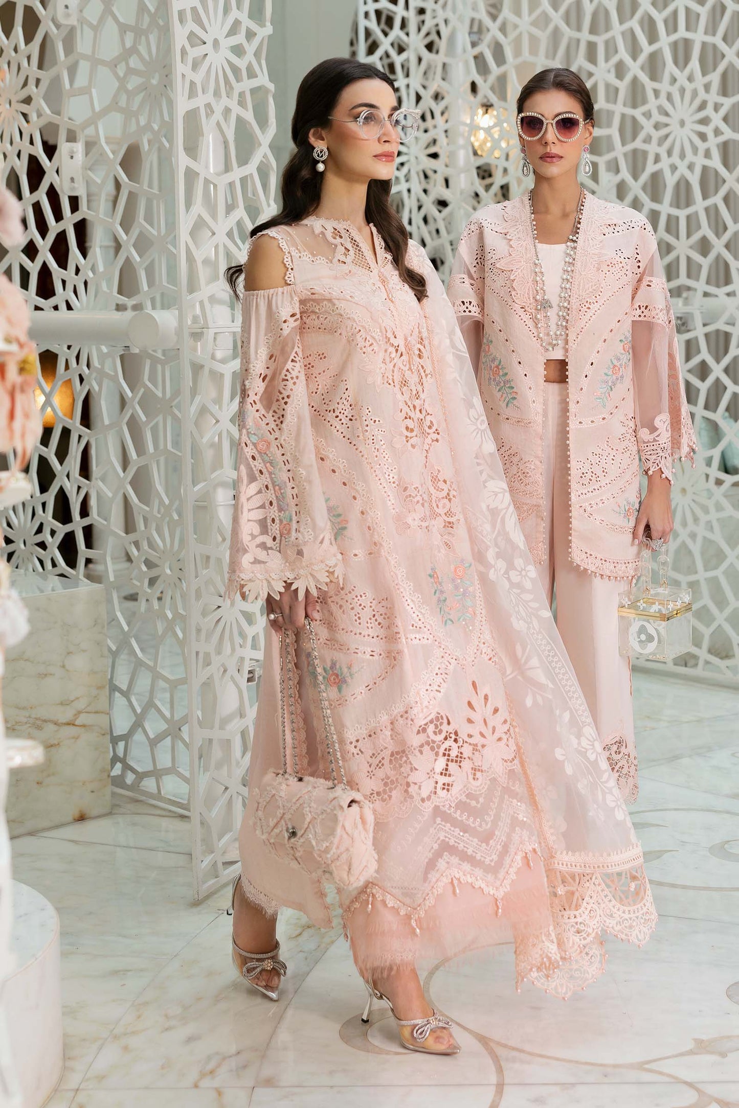 3 Piece Unstitched Embroidered Dobby Lawn Suit | D-2513-By Zeenat Zara