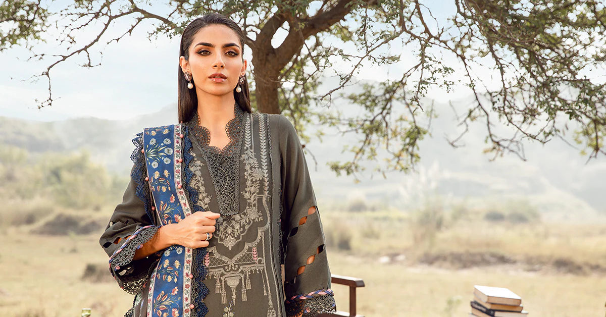 3 Piece Unstitched Printed Linen Suit | Z.Z-2401-A
