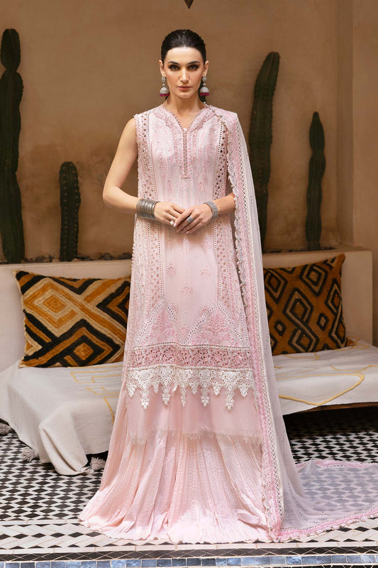 3 Piece Unstitched Embroidered Lawn Suit | D-2511-By Zeenat Zara