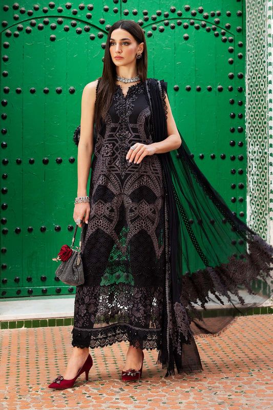 3 Piece Unstitched Embroidered Lawn Suit | D-2512-By Zeenat Zara
