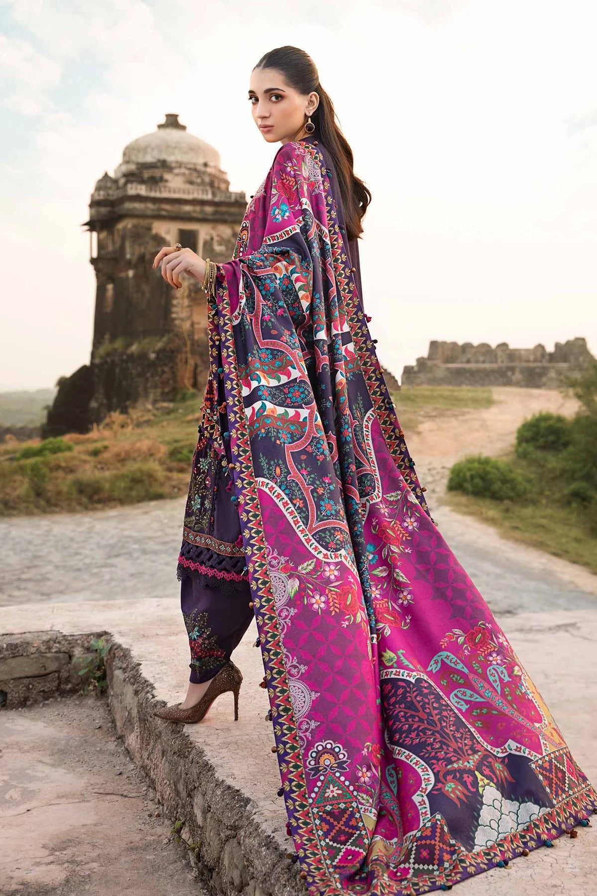 3 Piece Unstitched Printed Linen Suit | Z.Z-2402-A
