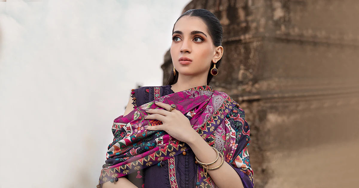 3 Piece Unstitched Printed Linen Suit | Z.Z-2402-A