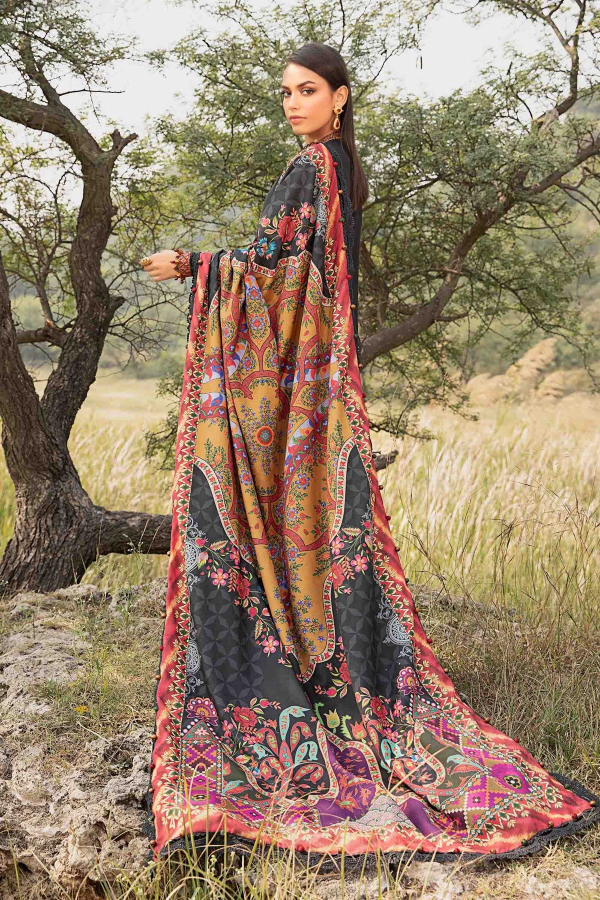 3 Piece Unstitched Printed Linen Suit | Z.Z-2402-B