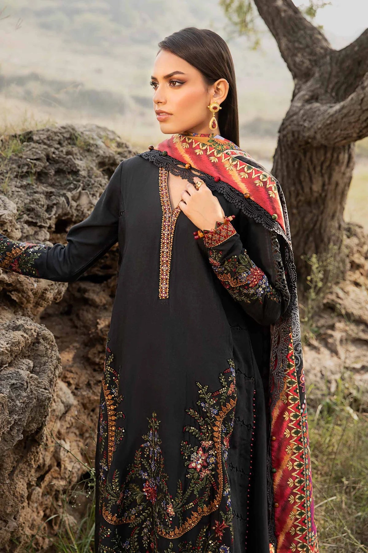 3 Piece Unstitched Printed Linen Suit | Z.Z-2402-B