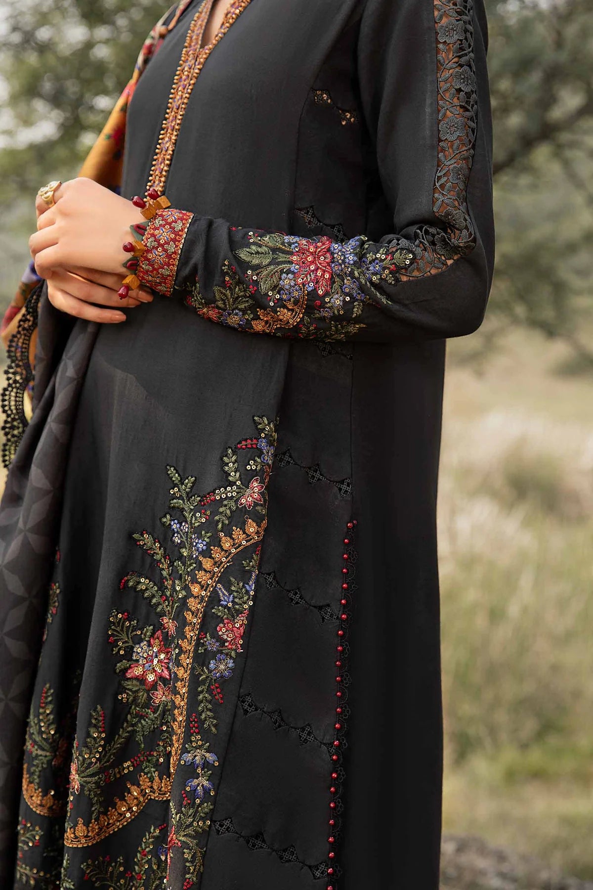 3 Piece Unstitched Printed Linen Suit | Z.Z-2402-B