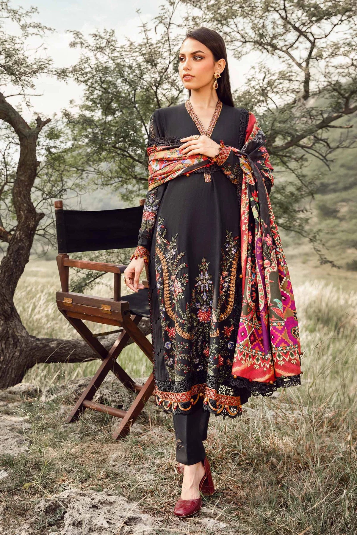3 Piece Unstitched Printed Linen Suit | Z.Z-2402-B