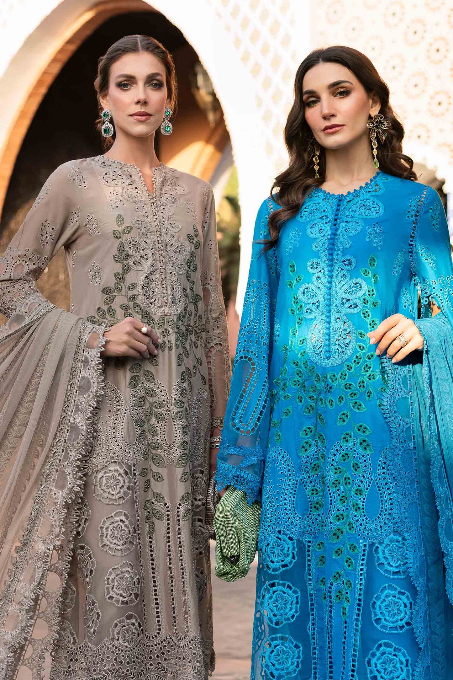 3 Piece Unstitched Embroidered Lawn Suit | D-2503-By Zeenat Zara