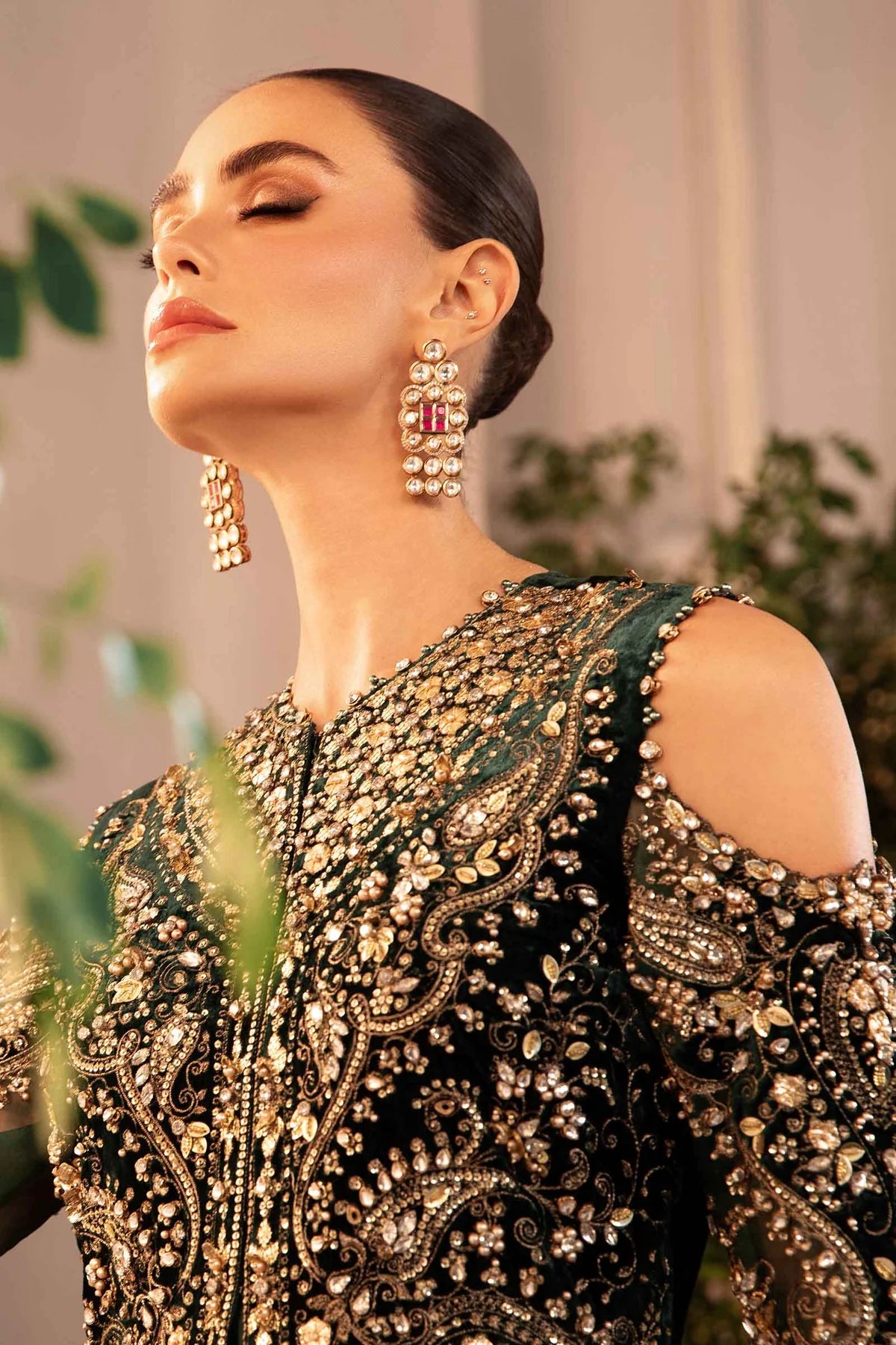 3 Piece Unstitched Embroidered Organza Suit | BD-290