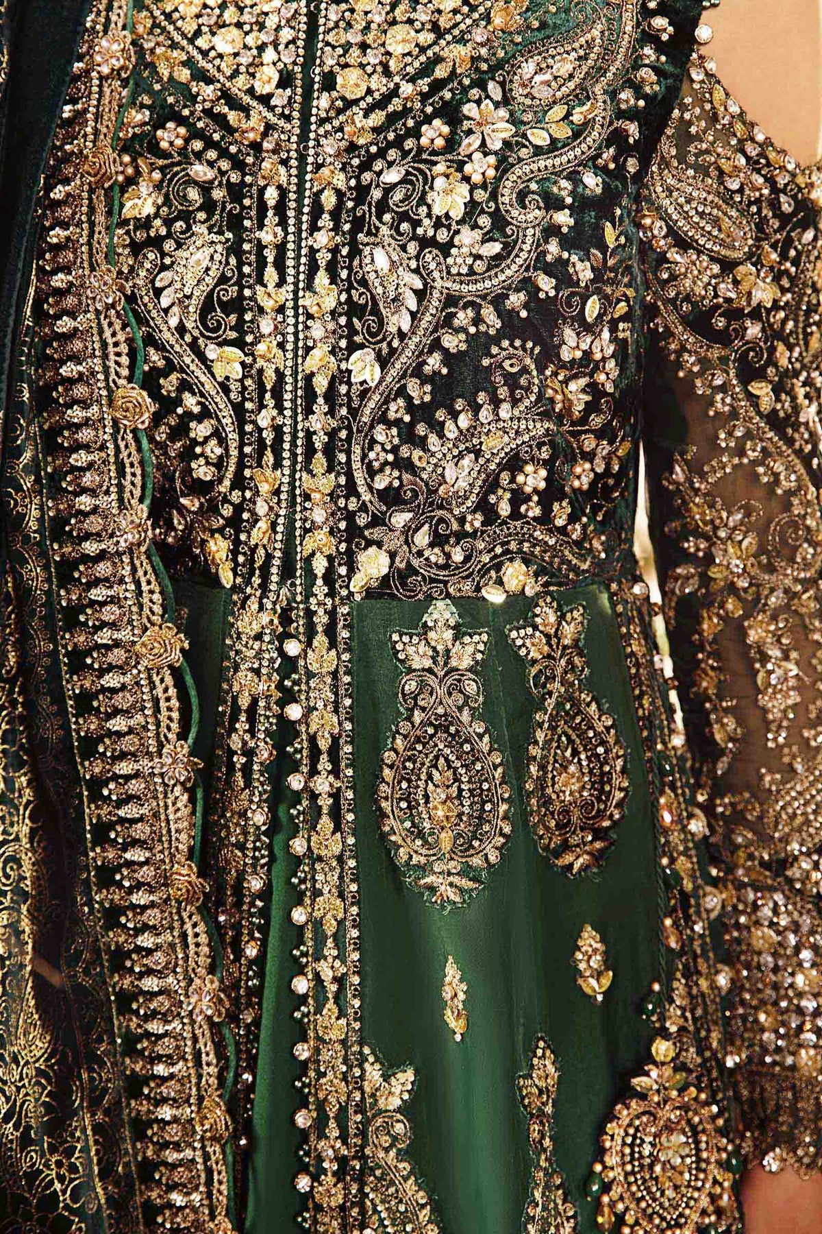 3 Piece Unstitched Embroidered Organza Suit | BD-290