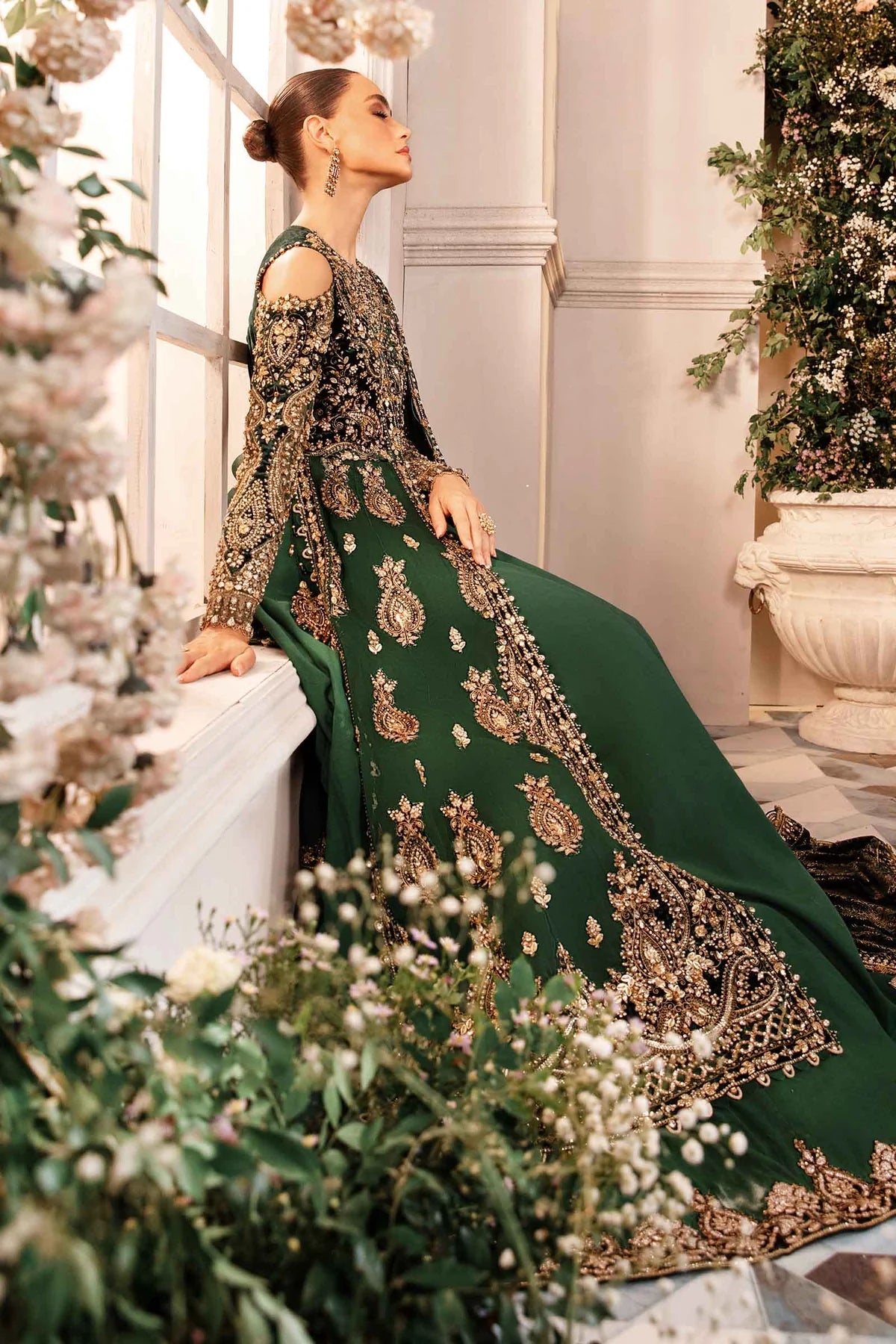 3 Piece Unstitched Embroidered Organza Suit | BD-290