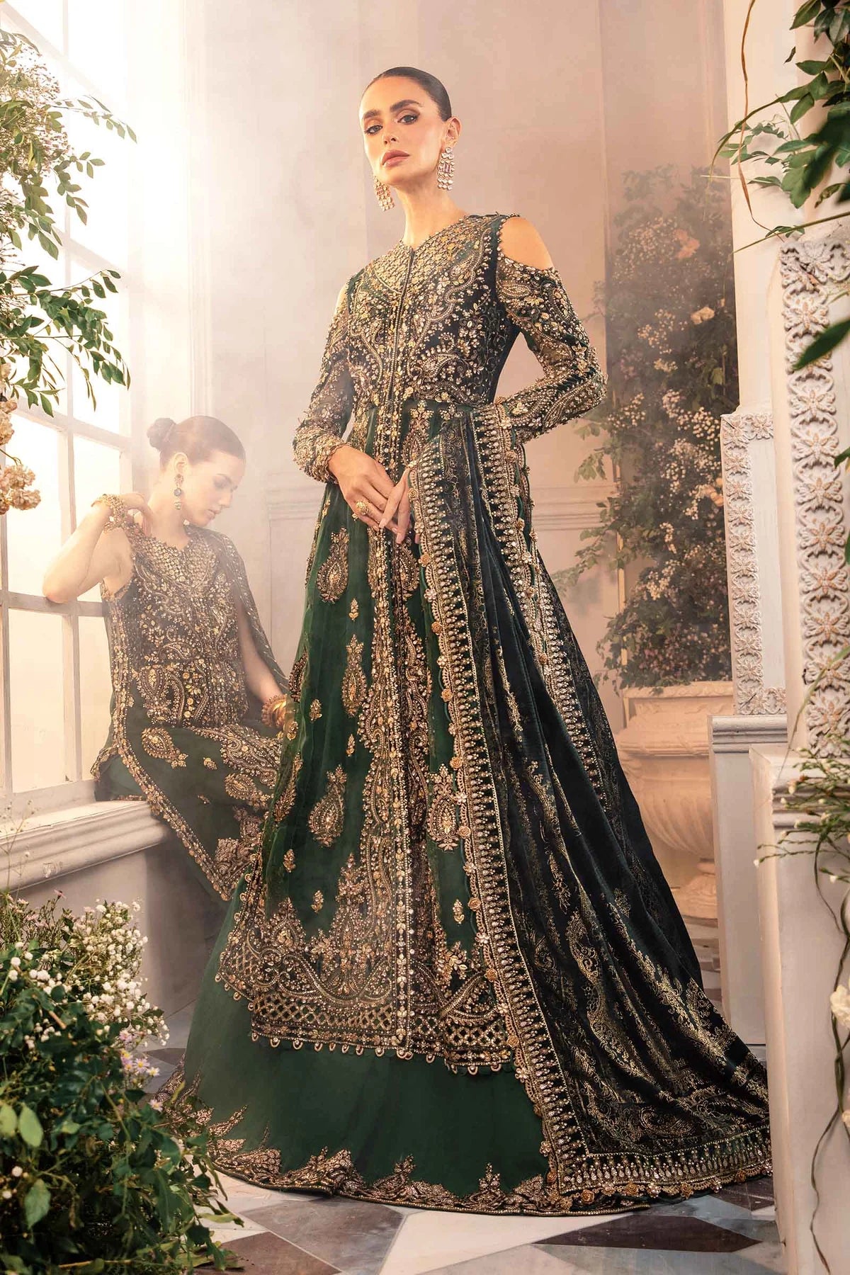 3 Piece Unstitched Embroidered Organza Suit | BD-290