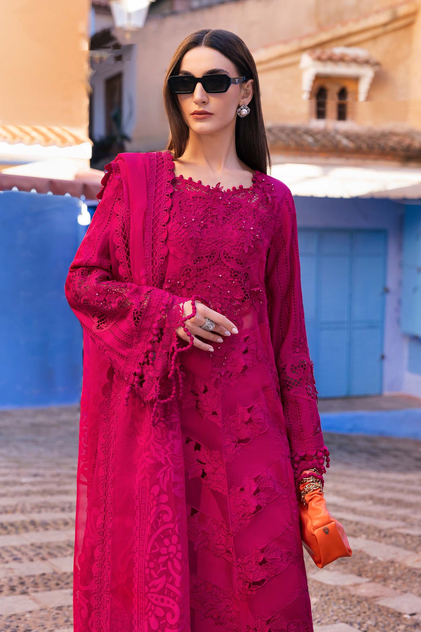 3 Piece Unstitched Embroidered Lawn Suit | D-2508-By Zeenat Zara