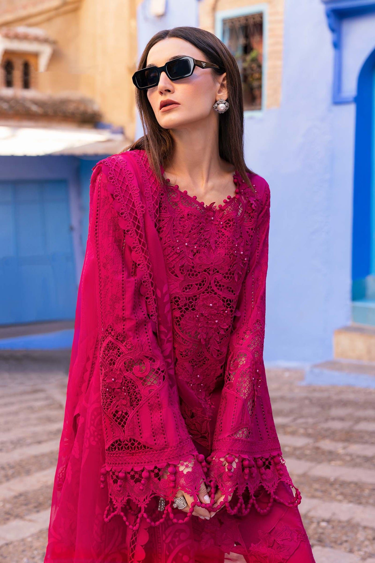 3 Piece Unstitched Embroidered Lawn Suit | D-2508-By Zeenat Zara