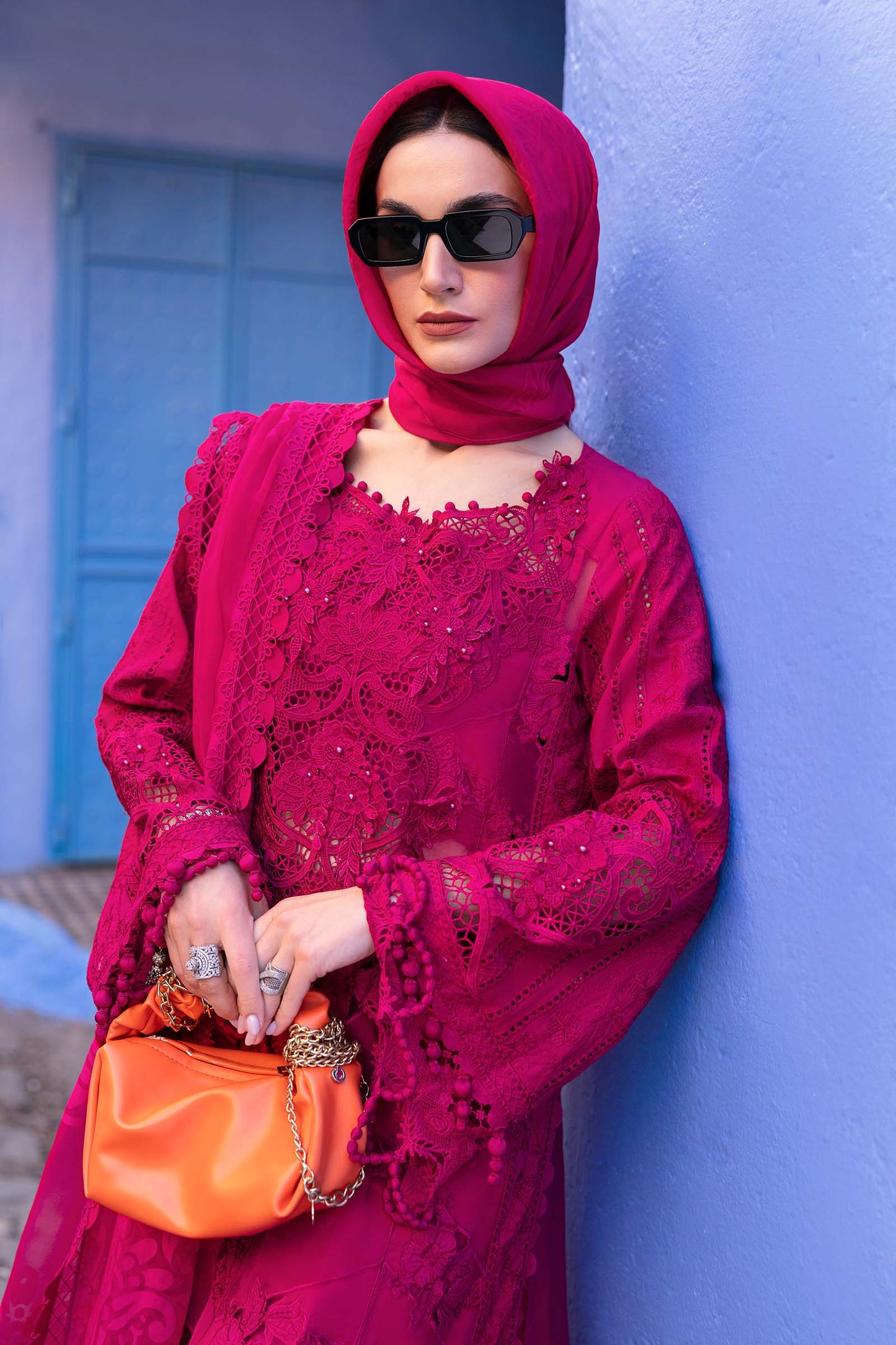 3 Piece Unstitched Embroidered Lawn Suit | D-2508-By Zeenat Zara