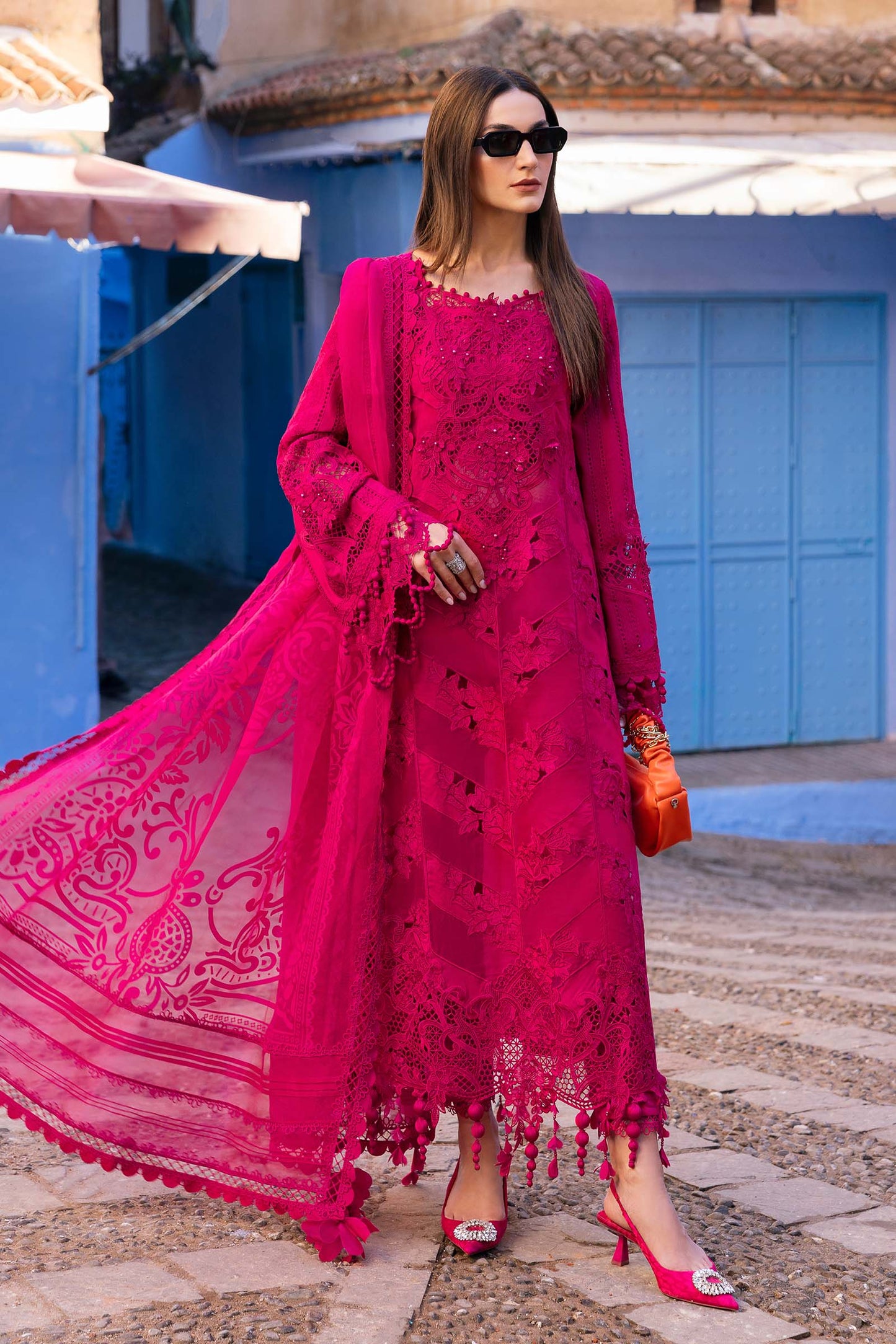 3 Piece Unstitched Embroidered Lawn Suit | D-2508-By Zeenat Zara