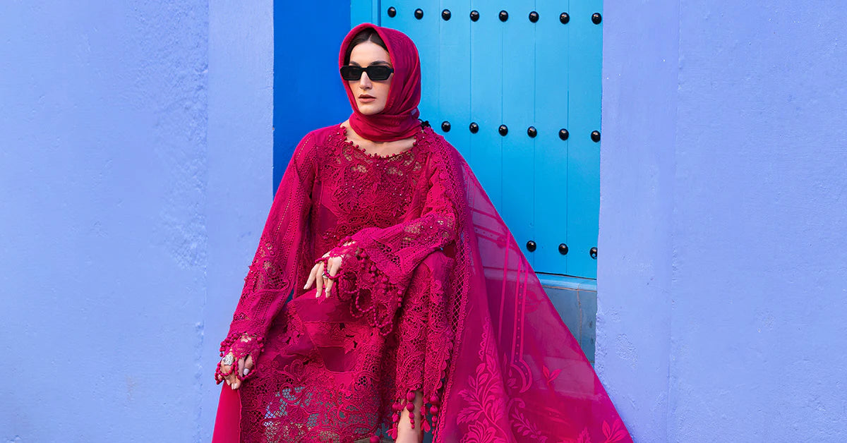 3 Piece Unstitched Embroidered Lawn Suit | D-2508-By Zeenat Zara