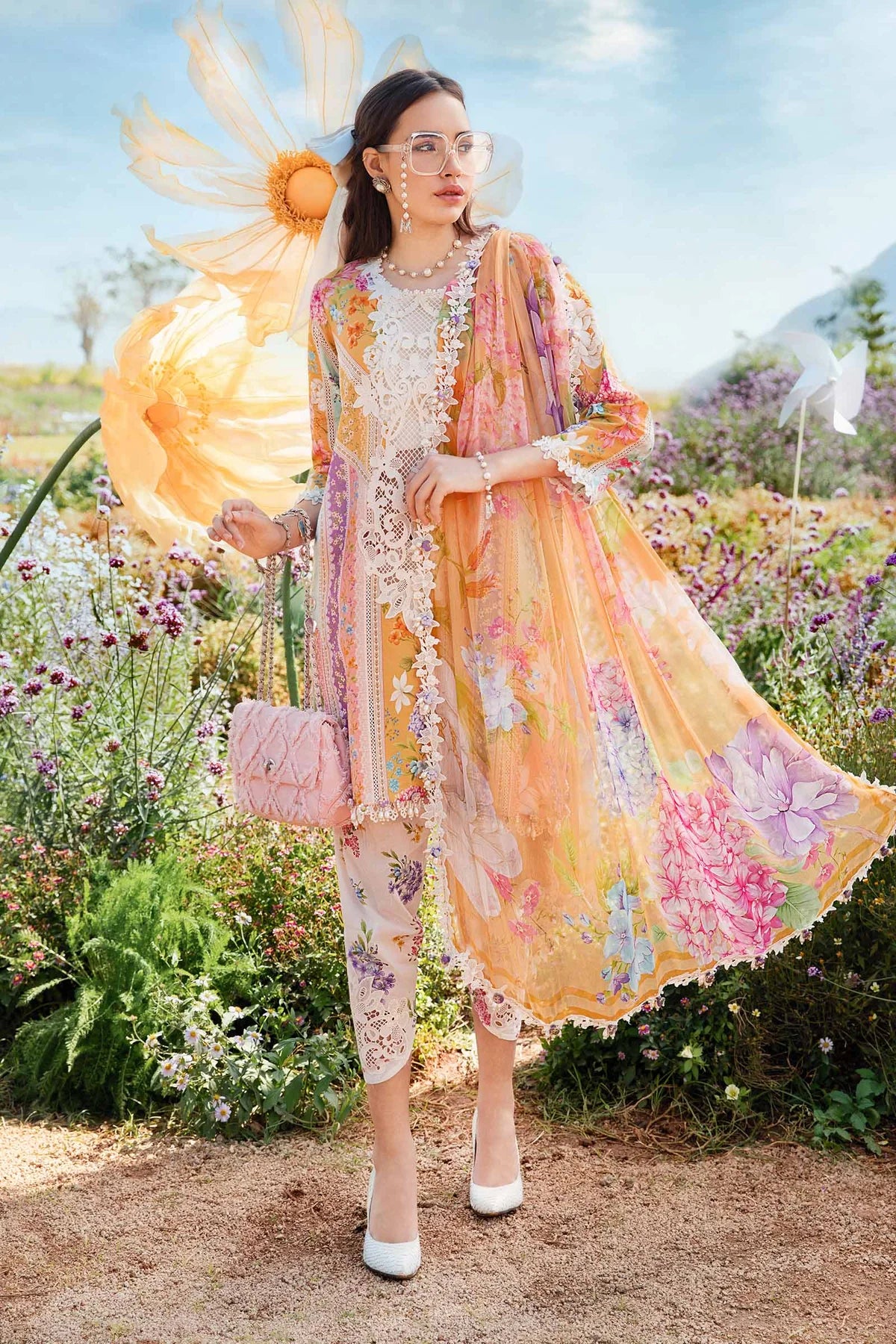 3 Piece Unstitched Printed Lawn Suit |Z.Z-2509-A