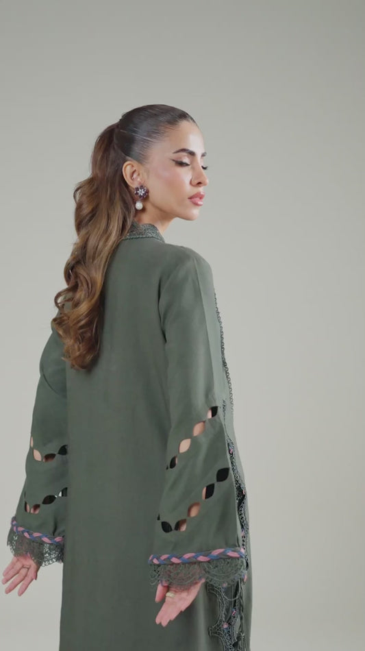 3 Piece Unstitched Printed Linen Suit | Z.Z-2401-A